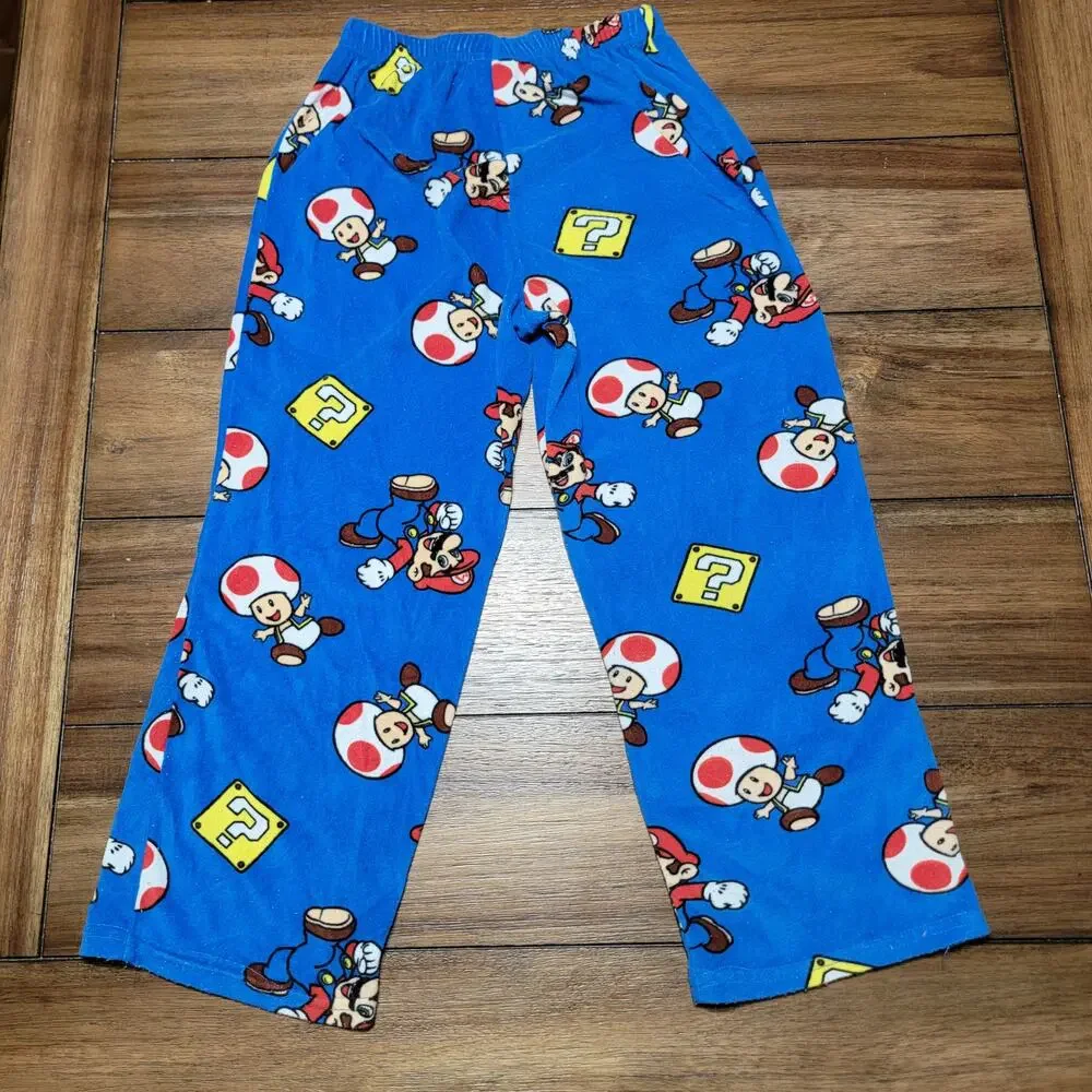 2 Pc Super Mario Bros Pajama Pants & Tee Set - Size 7 Top / 8 Pants